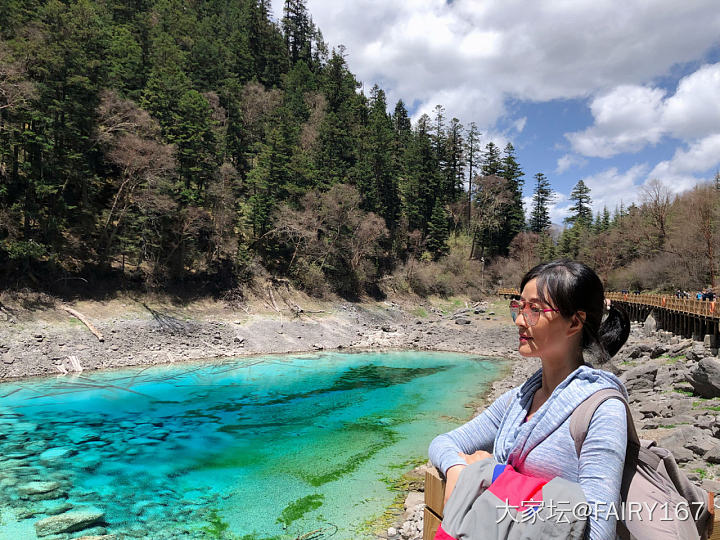 九寨沟太给面子啦，阳光灿烂的迎接我_景色旅游