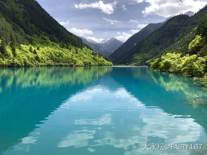 九寨沟太给面子啦，阳光灿烂的迎接我_景色旅游