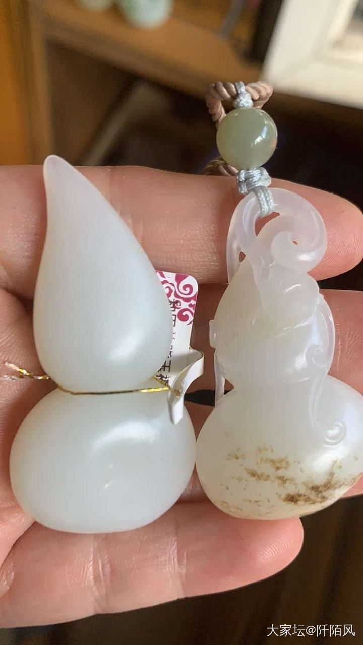 一水儿玉葫芦，籽料，青海料，罗甸料，对比学习一下吧_和田玉
