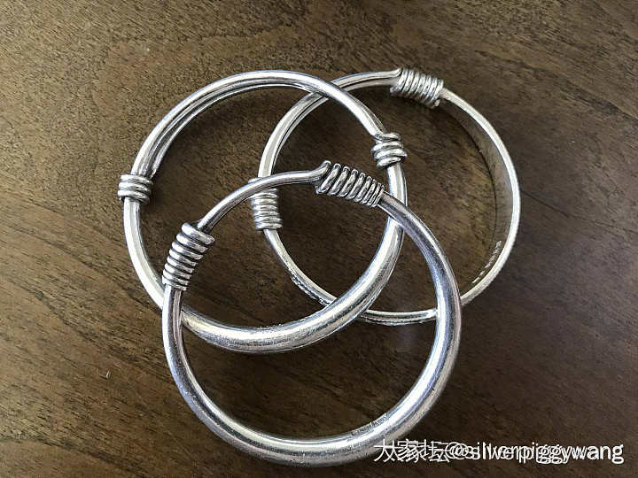 秀一下你们戴旧的银镯子吧_手镯银