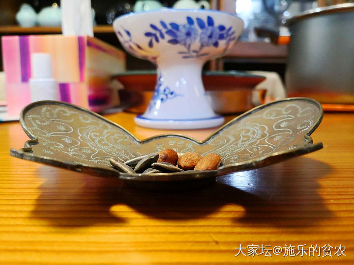 蝴蝶型黄铜杯垫，民国_工艺品