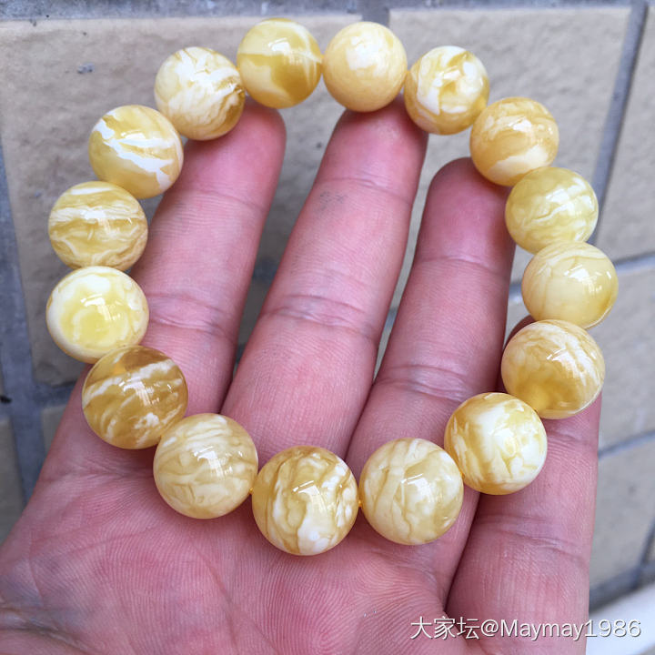 新收的蜜蜡串串_珠串蜜蜡