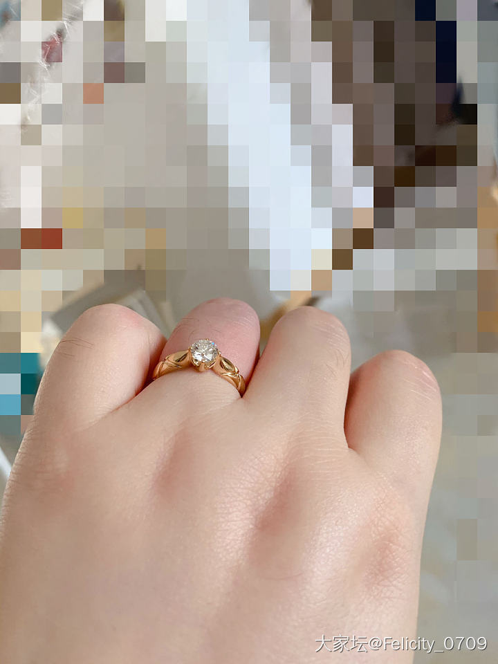 改款的钻戒💍收到了，特别喜欢，感谢万能的坛友推荐的师傅_钻石