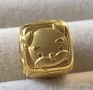 周大福四方狗狗转运珠的钢印ctf_周大福金