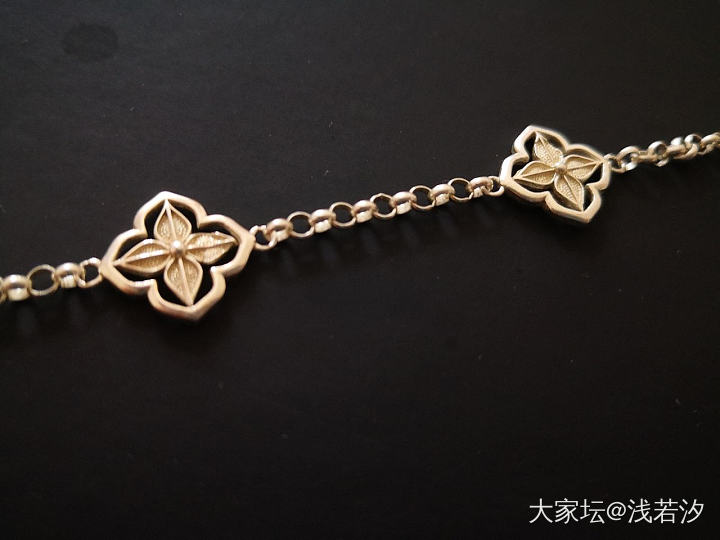 拔草四叶草银手链_手链手饰银