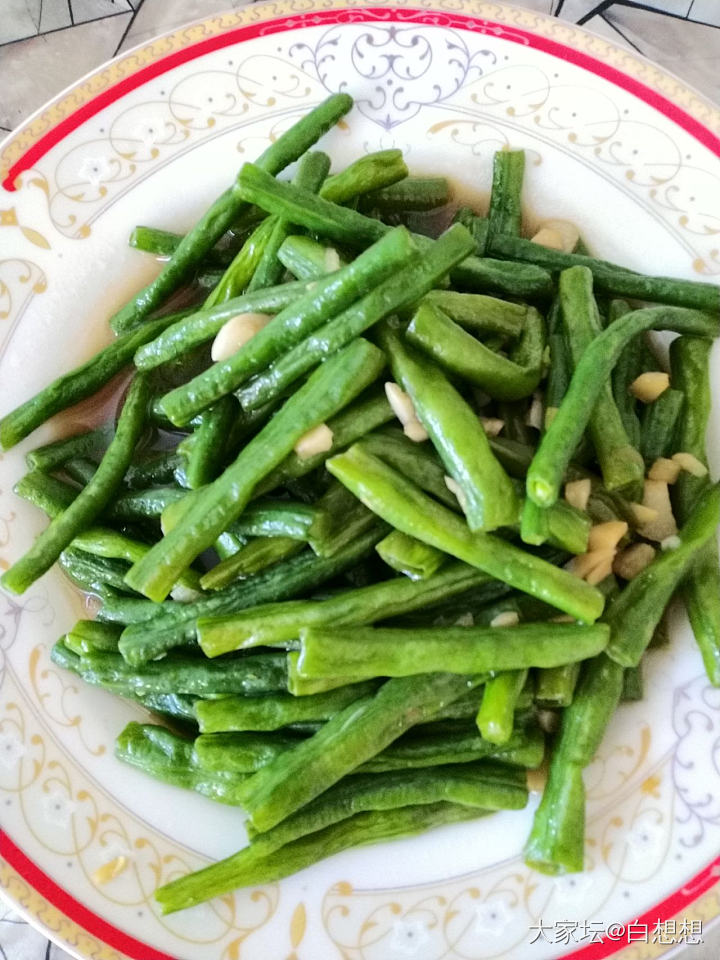 简单午餐，金汤巴沙鱼，蒜蓉豇豆_厨艺