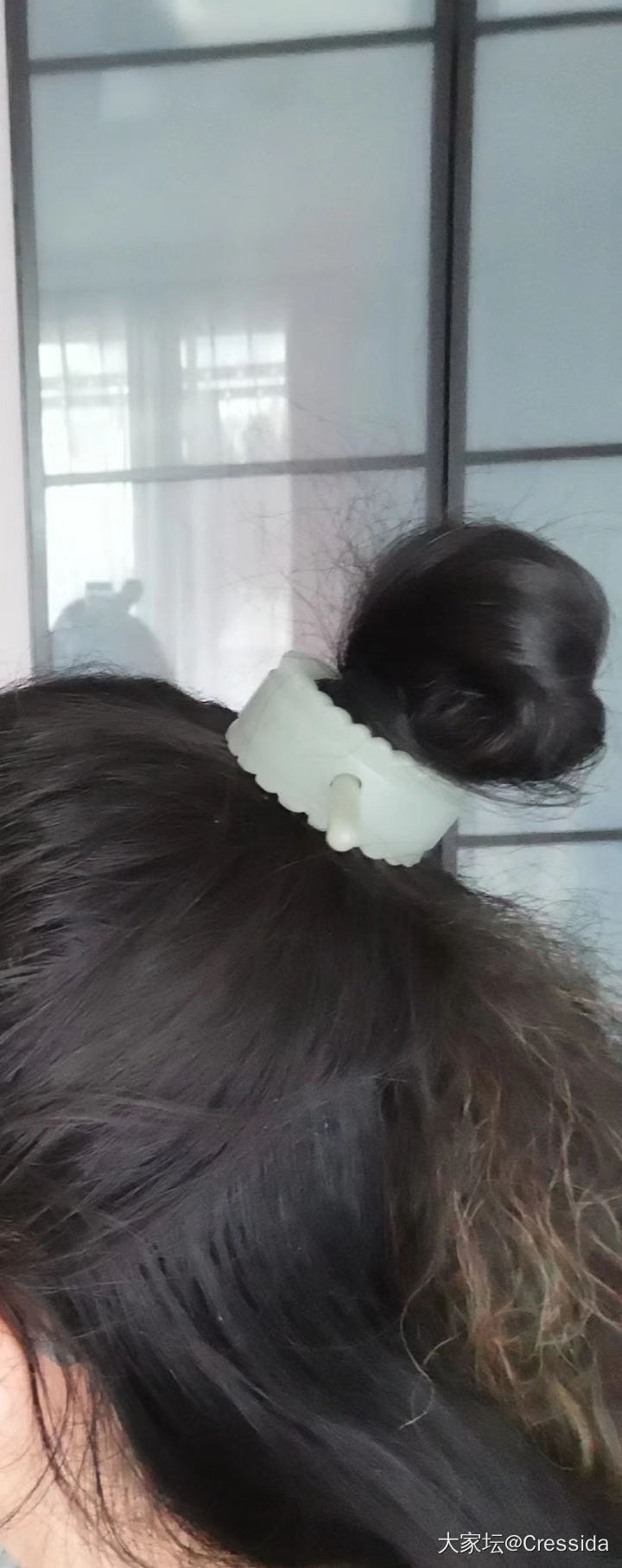 突发奇想用镯子当发簪～来玩接力呀～_头饰金