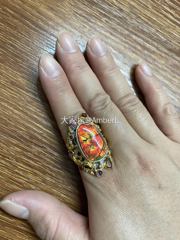 斑彩石戒指_戒指碧玺斑彩石