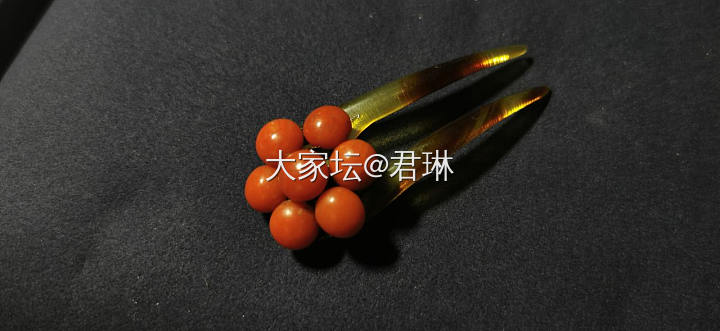 发丝间的风华之SH篇～红_珊瑚有机宝石簪子