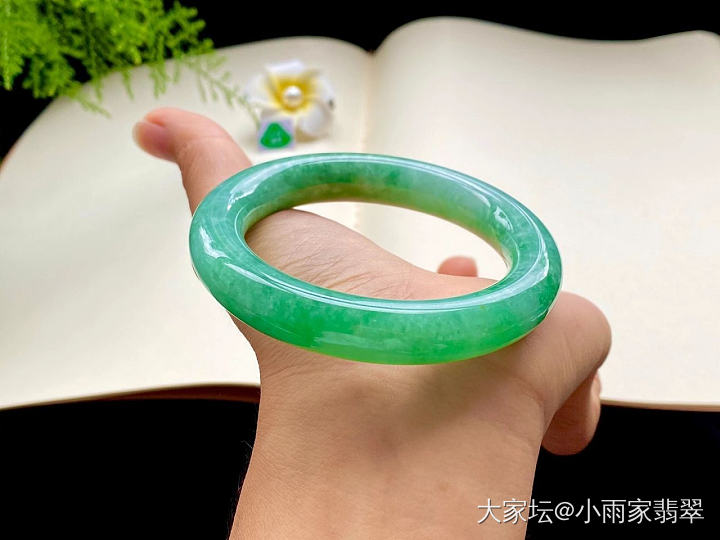 佩戴翡翠玉镯，修身养性，陶冶情趣。_翡翠