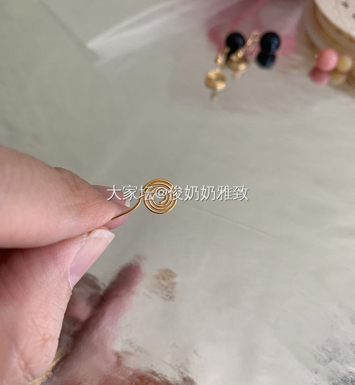 蚊香盘耳夹简单教程-真的不疼_耳饰手工diy