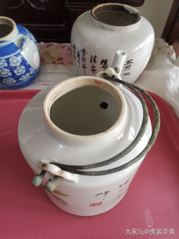 锔个茶壶嘴晚清的_陶瓷