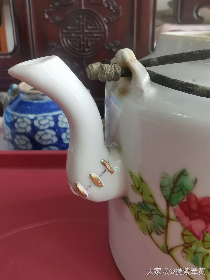 锔个茶壶嘴晚清的_陶瓷