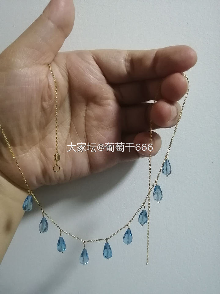 自己买托帕石散珠和成品链子，加工的项链_彩色宝石