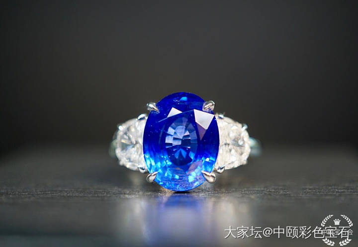 ##中颐天然加热皇家蓝戒指##  5.07ct_戒指蓝宝石名贵宝石