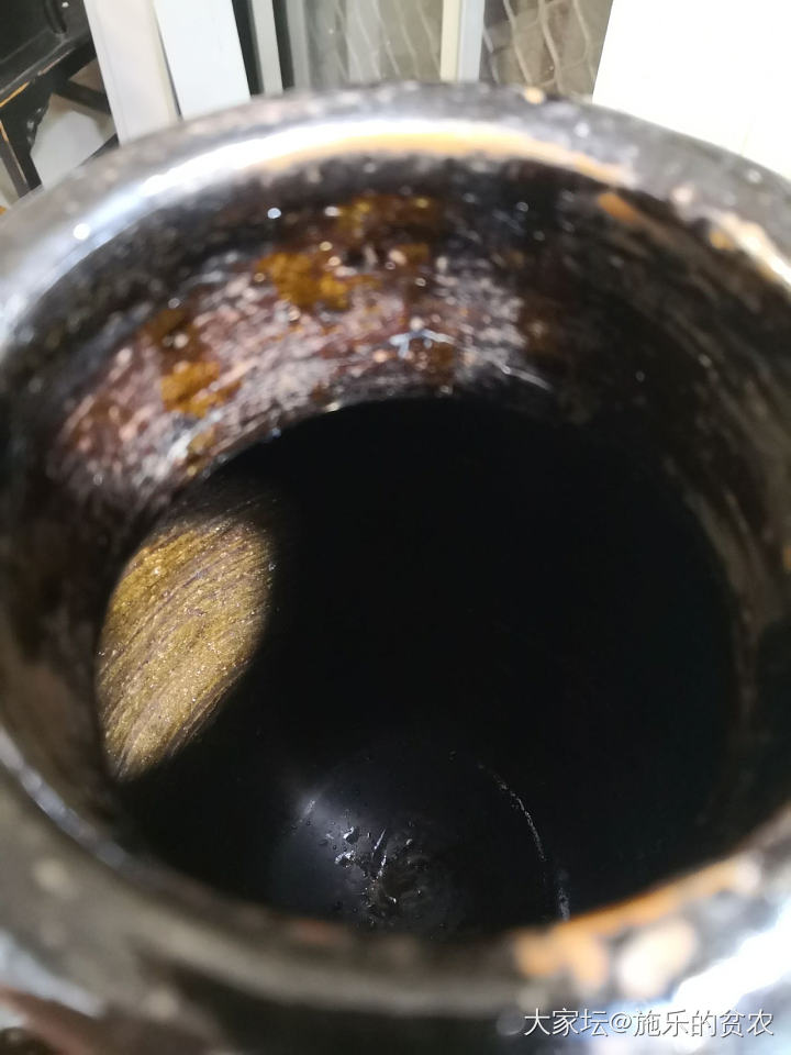 耀州窑柿红釉浇黑西瓜大罐_陶瓷