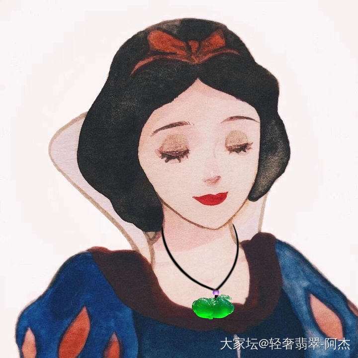 美丽公主与翡翠的完美契合～

亭亭似月，嬿婉如春😄