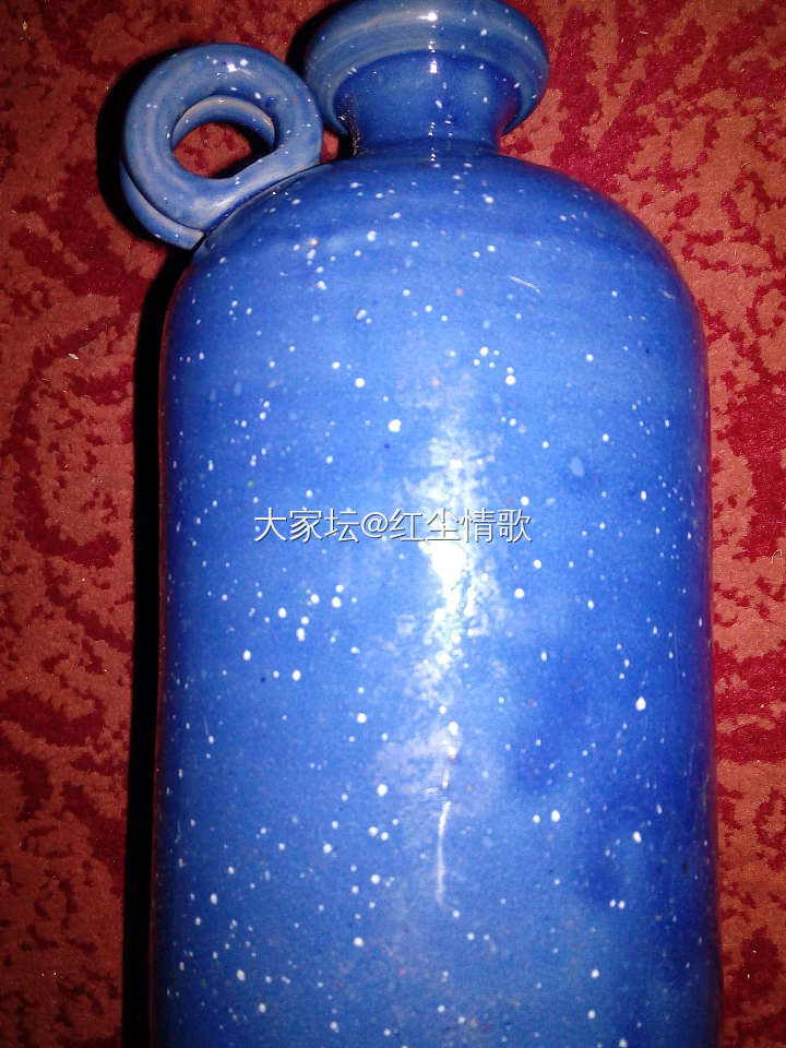 咱的藏品 绝世孤品  元代  宝石釉雪花纹酒尊_瓷器