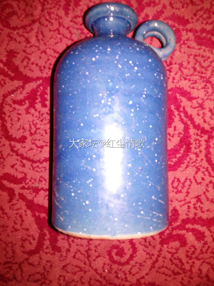 咱的藏品 绝世孤品  元代  宝石釉雪花纹酒尊_瓷器