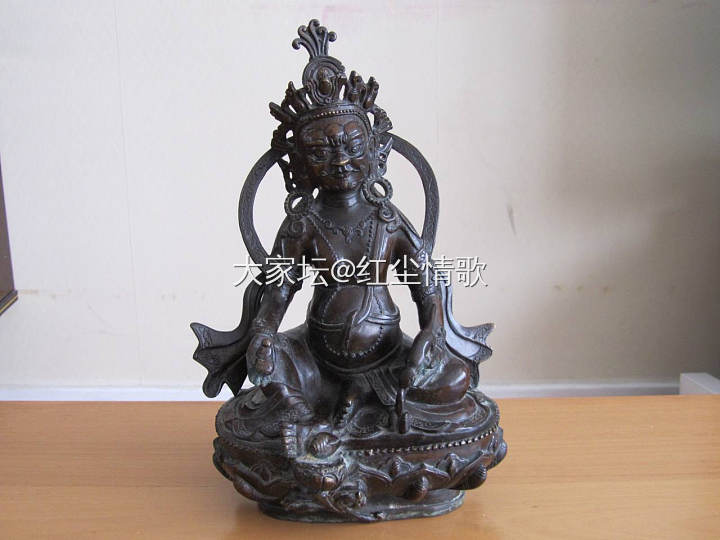 咱的藏品   清乾隆 金铜藏传 財神眷屬“吐寶鼠  高30CM  宽18CM
