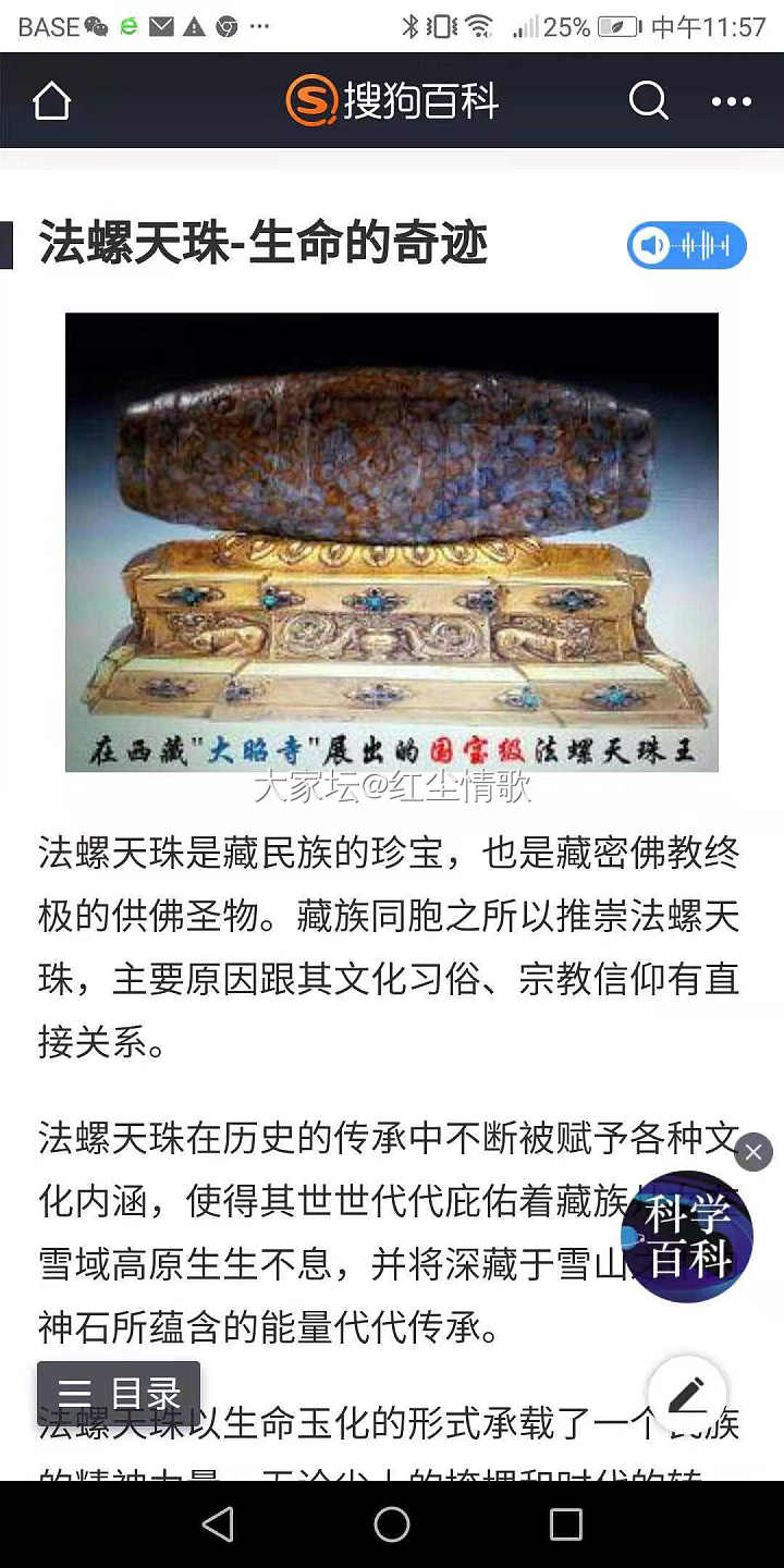 咱的藏品 这个玛瑙法螺洗，是陨石与西藏大召寺展的法螺天珠是一样的材质，