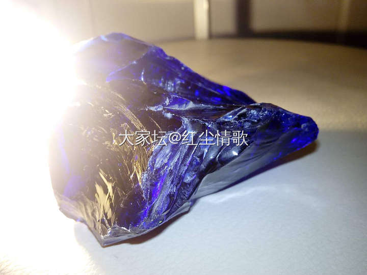 咱的藏品 珍贵的 蓝玻璃陨石