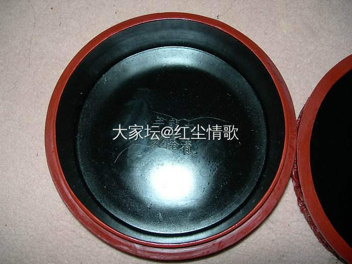 咱的藏品 清乾隆年款，漆剔红，海水云九龙纹宝盒  高6.5CM 宽15,5CM