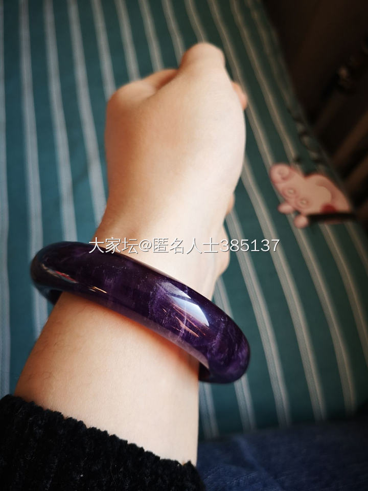 晒一晒自己的紫水晶手镯_紫水晶首饰