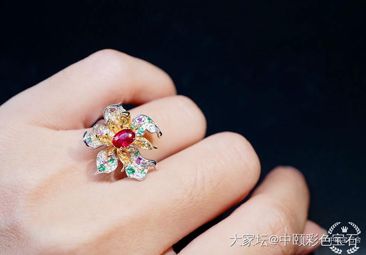 ##中颐天然红宝石戒指##  0.63ct_戒指红宝石名贵宝石