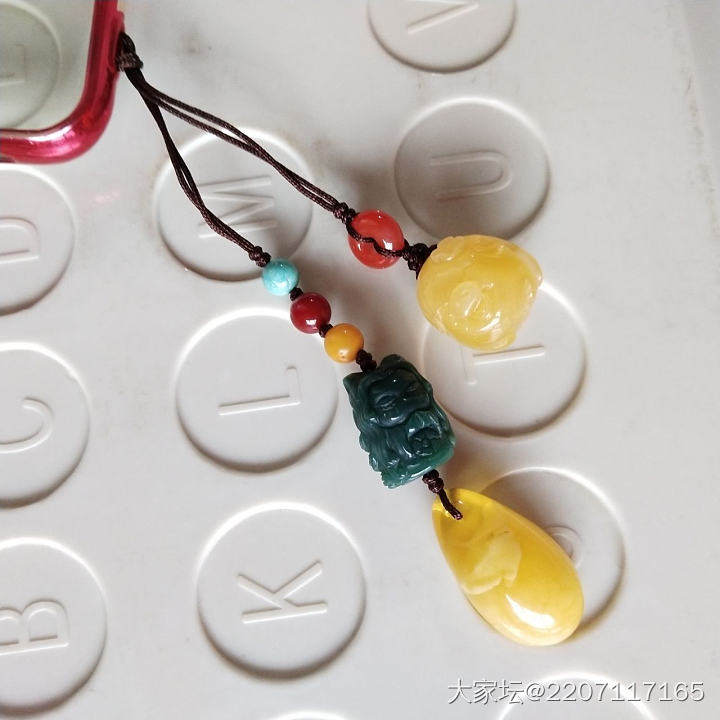 晒出你们的手机链～_挂饰翡翠