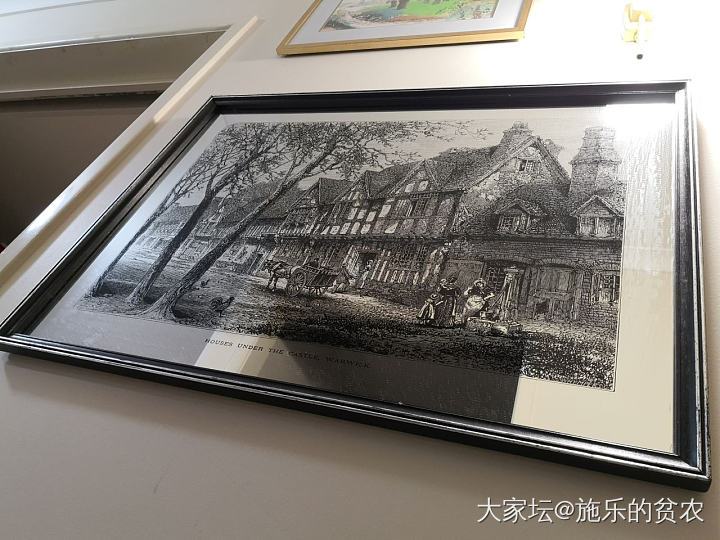 雕版《渥威克城堡下的房屋》画镜_工艺品