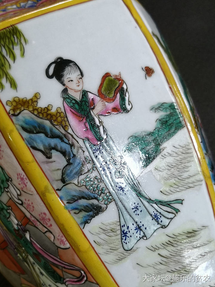 清光绪-粉彩珐琅釉《金陵十二钗》对瓶（1）_陶瓷