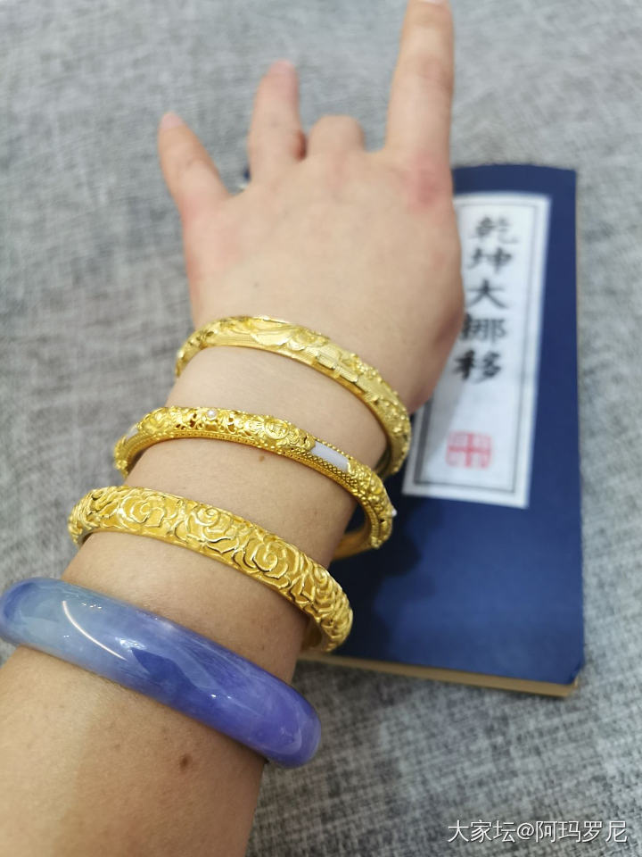 古语坊金银四君子_手镯银金