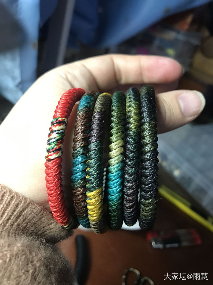 红手绳，2.0扁蜡完成！_编绳