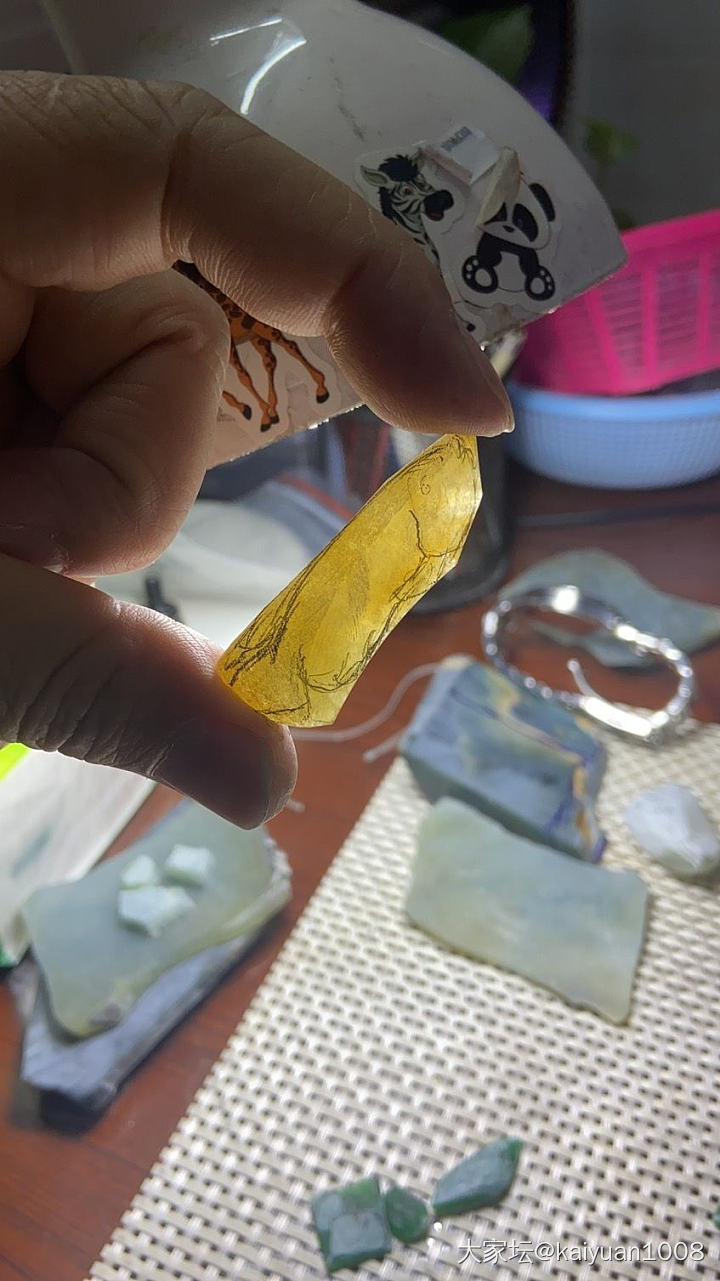 边角料试水—鱼_半成品翡翠