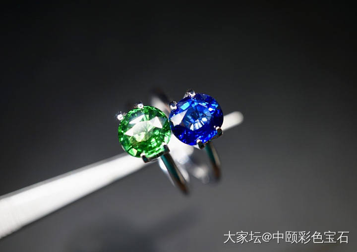 ##中颐天然彩色宝石## 一对  4.63ct_沙弗莱彩色宝石蓝宝石名贵宝石