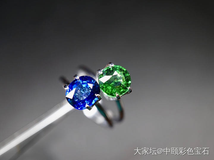 ##中颐天然彩色宝石## 一对  4.63ct_沙弗莱彩色宝石蓝宝石名贵宝石