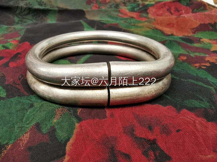 一对马蹄～_手镯老银