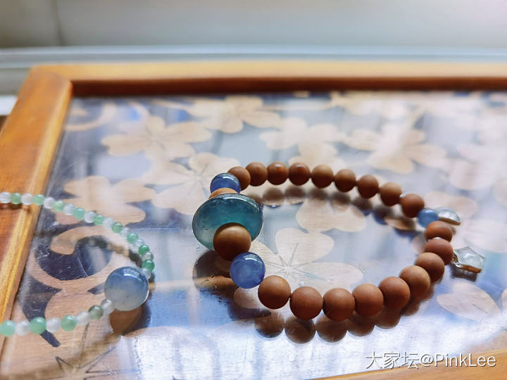 星空蓝天空蓝白雪花白月光手串_翡翠