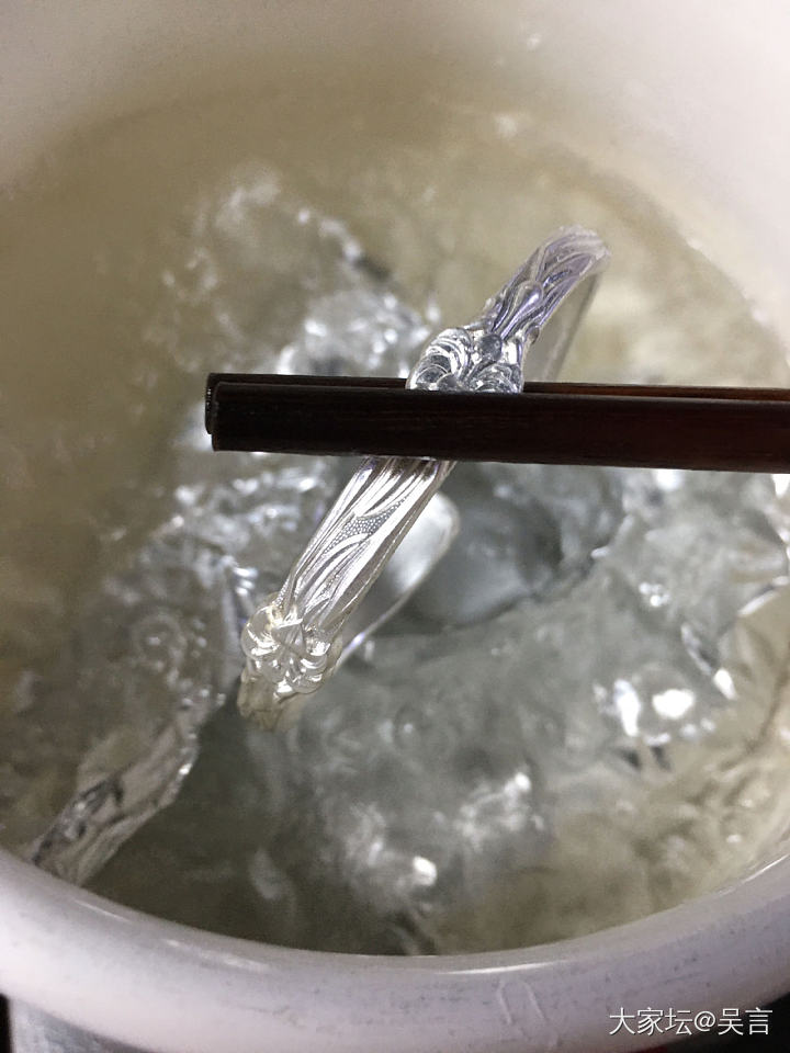 实验了一把煮银镯子，果然好用！_手镯银