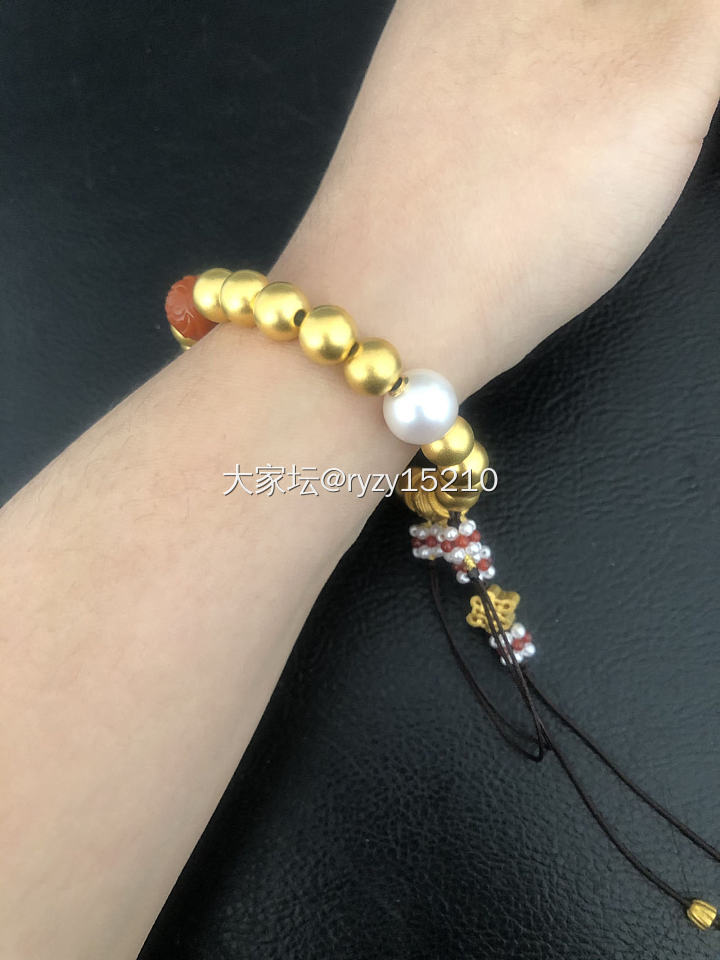 校长家古法金珠DIY十八子手串完成_珠串金