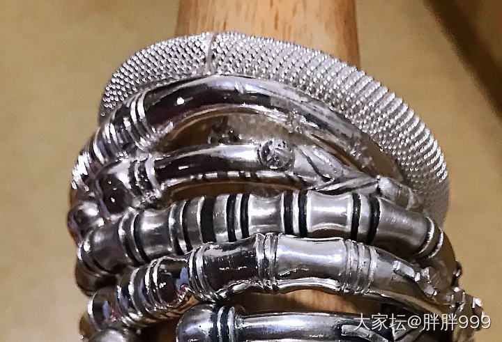 我银镯都不是给我一个人买的🤤_手镯银