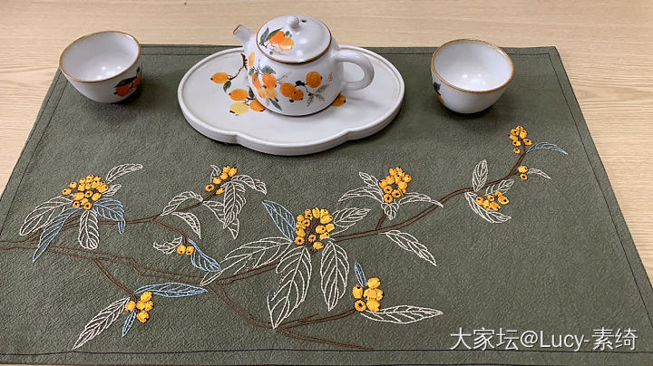 枇杷茶具应该有枇杷茶垫来配！_陶瓷
