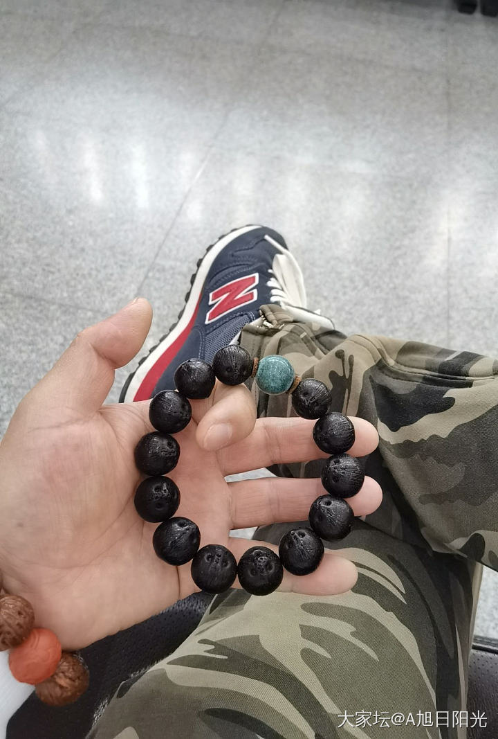 紫金鼠手串配松石