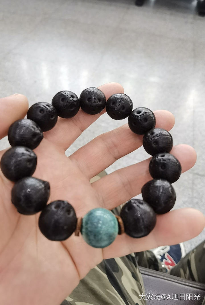 紫金鼠手串配松石