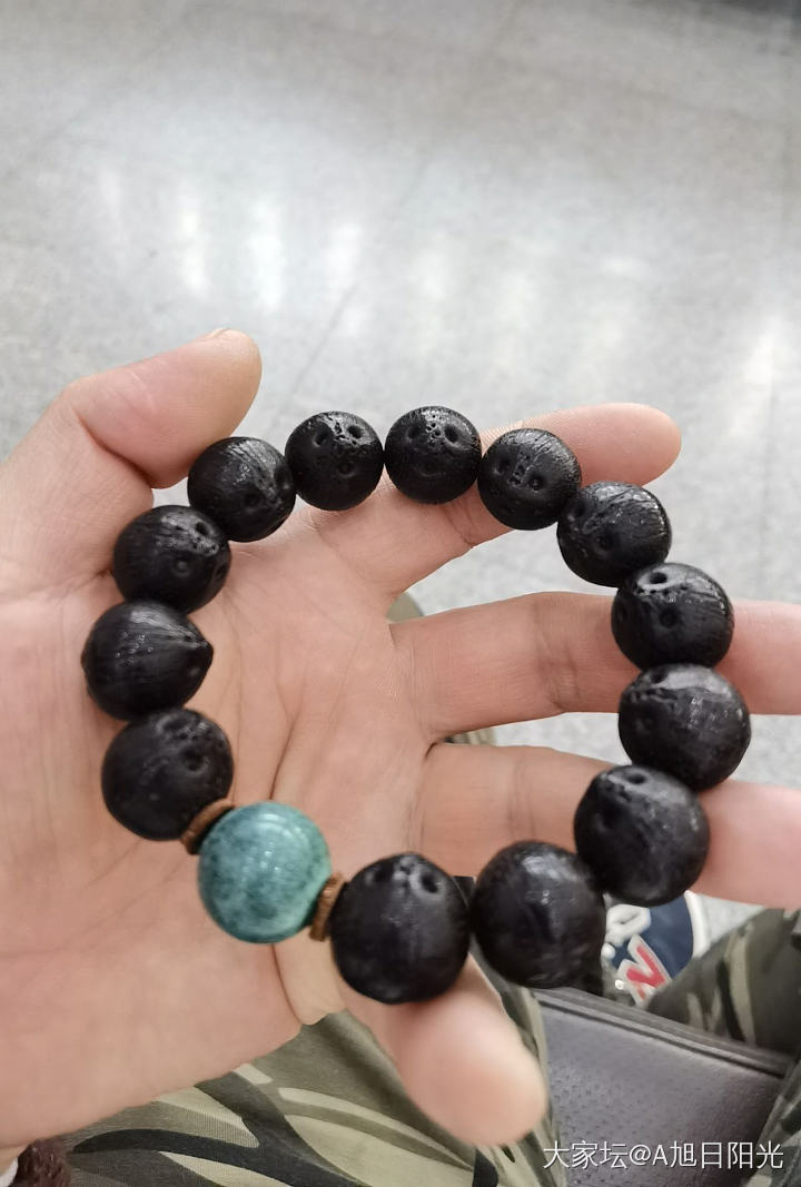 紫金鼠手串配松石