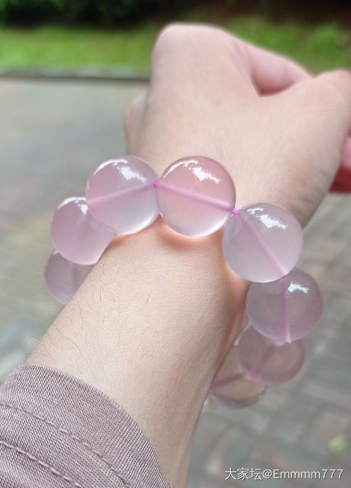 粉嫩粉嫩哒全净体莫粉大猪猪到手..._珠串水晶