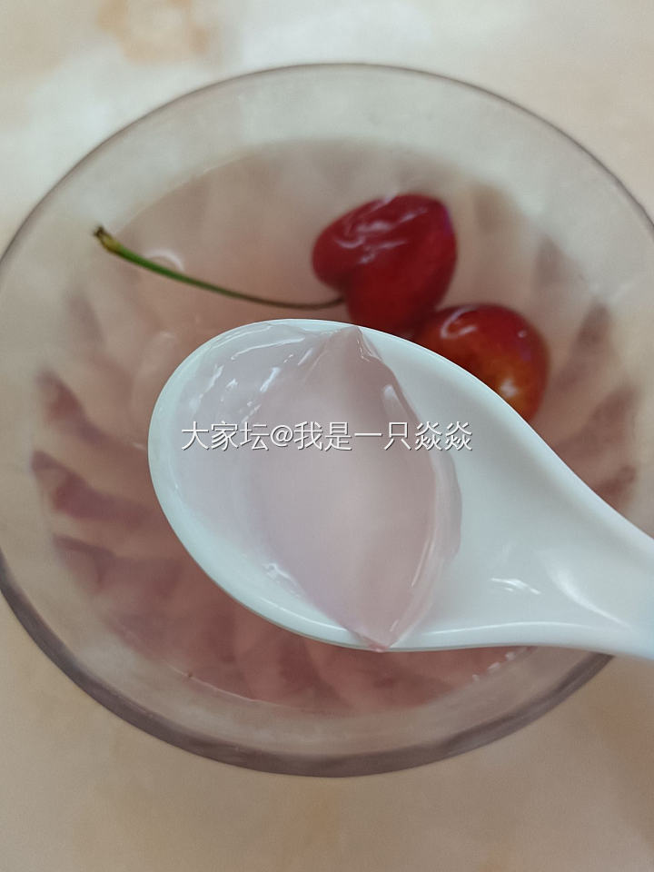 少女心，樱桃果冻。_美食