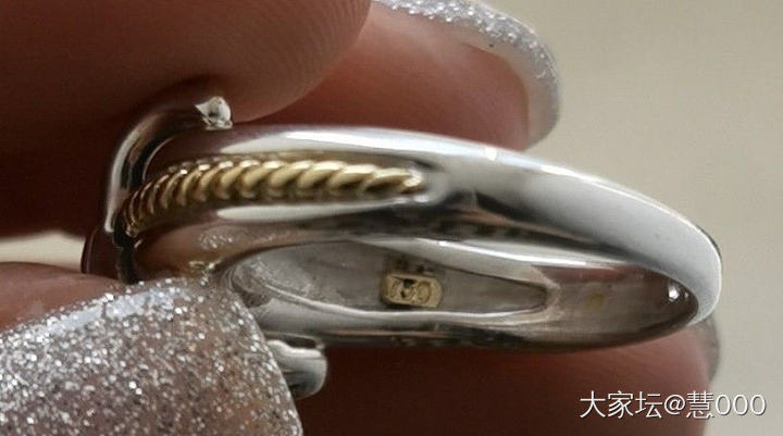 枯竹银镯+中古tiffany戒指_戒指手镯蒂芙尼银