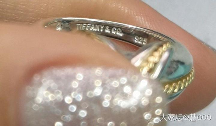枯竹银镯+中古tiffany戒指_戒指手镯蒂芙尼银